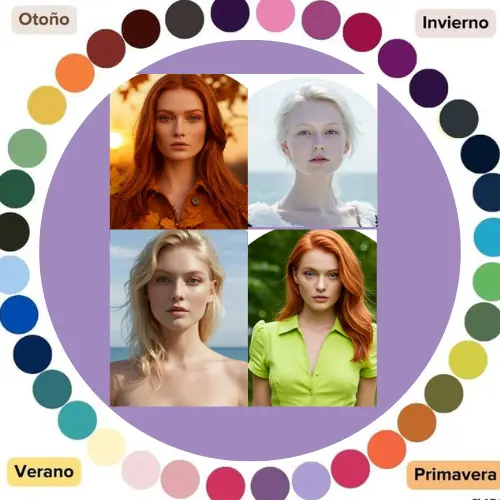 est de colorimetría para mujeres con tonos cálidos y fríos