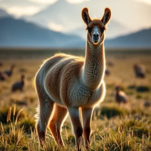 Vicuña en su hábitat natural, productora de la tela de lujo más exclusiva del mundo