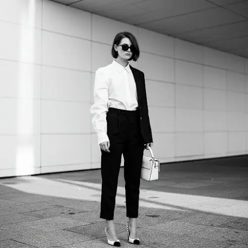 Aplicación del blanco y negro para transmitir elegancia y pureza – Dimai Studio Contraste blanco y negro en moda y comunicación visual