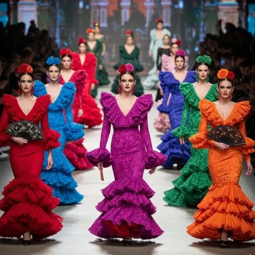 Pasarela SIMOF Sevilla 2025 con moda flamenca.